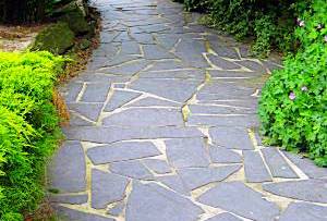 Crazy Paving using slate slabs